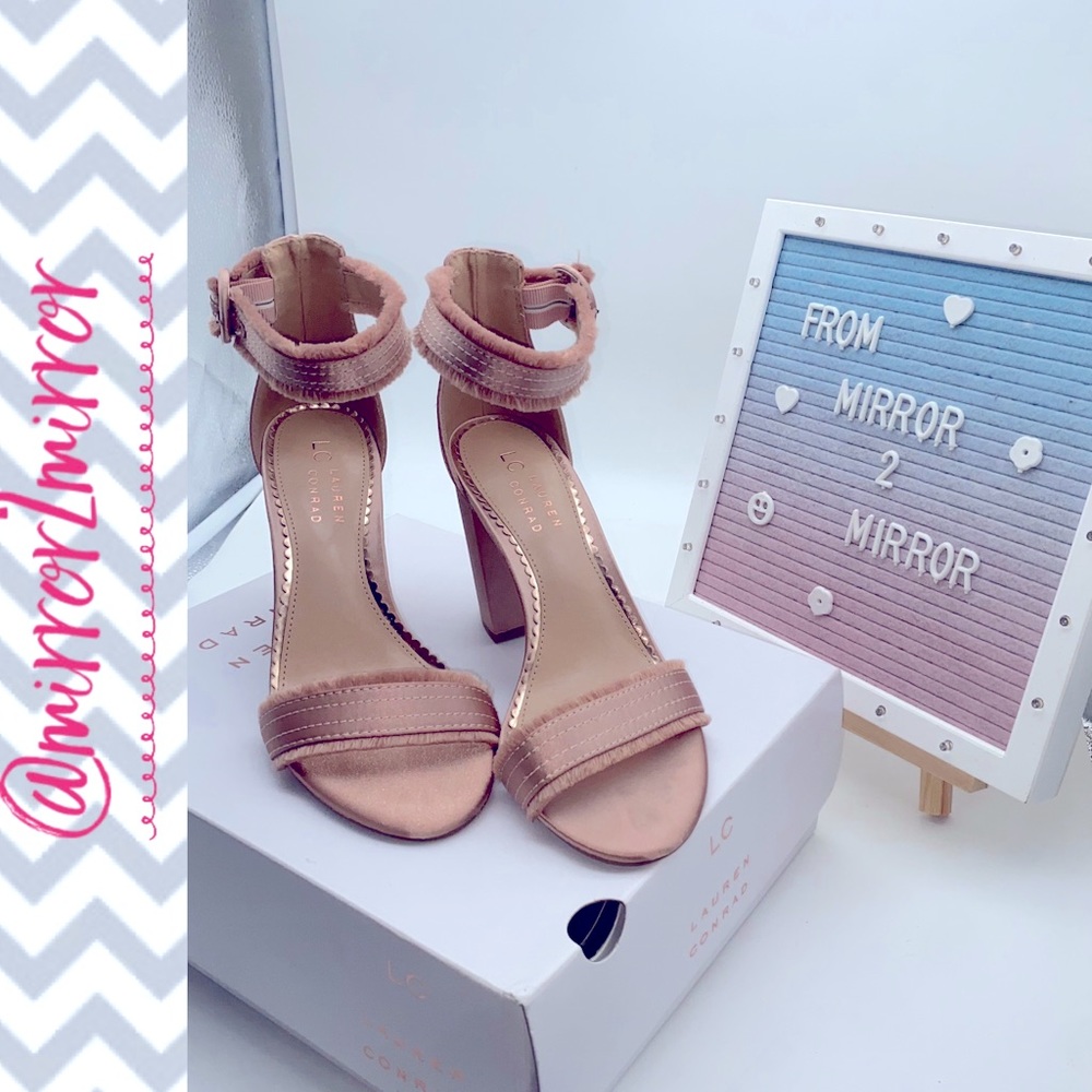 EUC Lauren Conrad LC Rose Gold Heels size 9